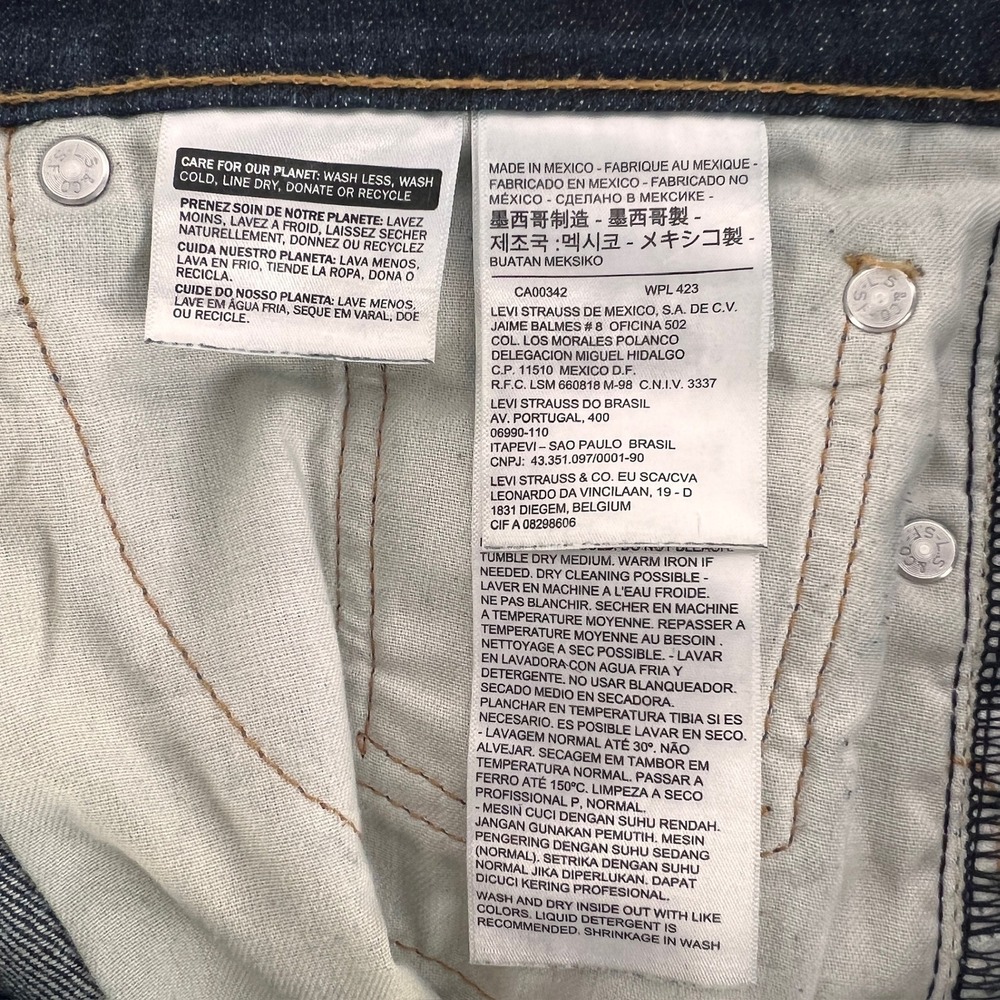 Levis Taper Jeans Mens Blue Denim Pants - Picture 4 of 6
